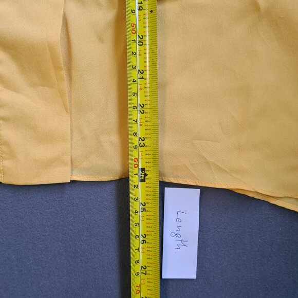 Sioni Women Sleeveless Top Size S Yellow with Small Pockets Wide Bottom - Picture 7 of 9